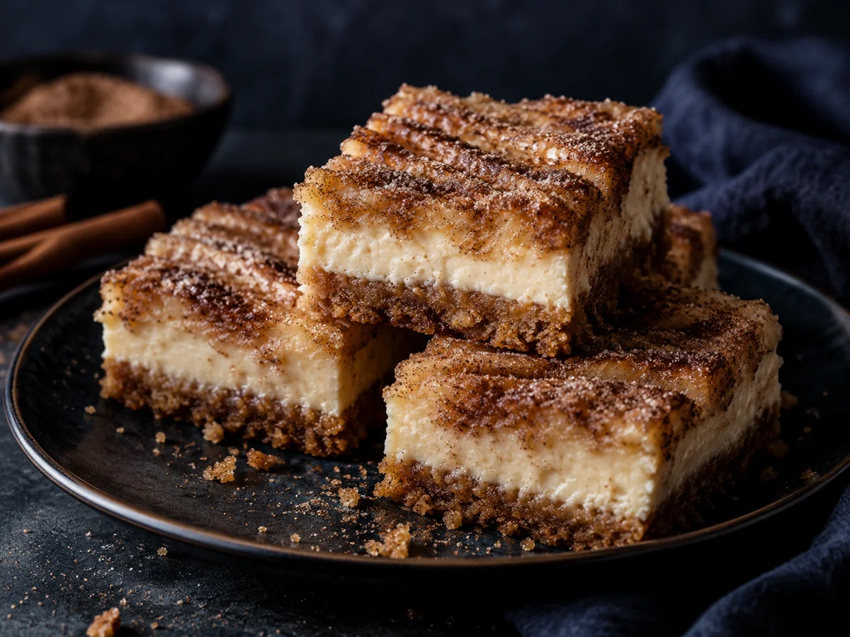 Canna-Churro Cheesecake Bars cannabis-infused recipe