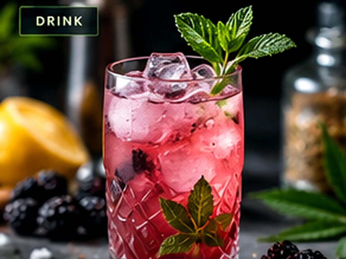 Berry Mint Cannabis Sparkler recipe