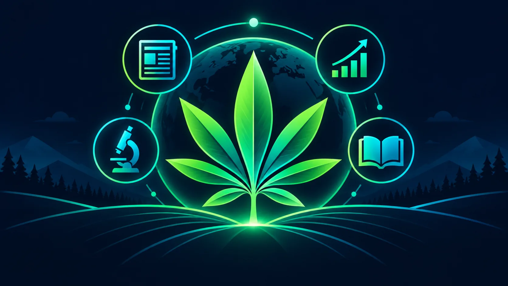 The Weed Scene cannabis hub illustration